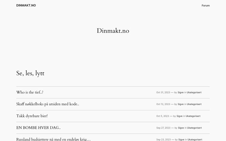 Screenshot ta' dinmakt.no