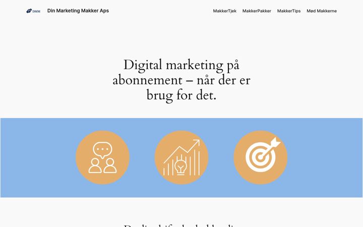 Screenshot of dinmarketingmakker.dk