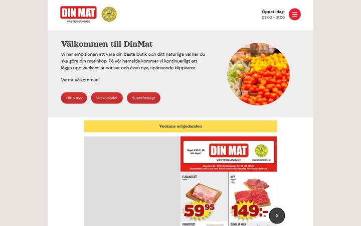 Snímek obrazovky dinmatrebell.se