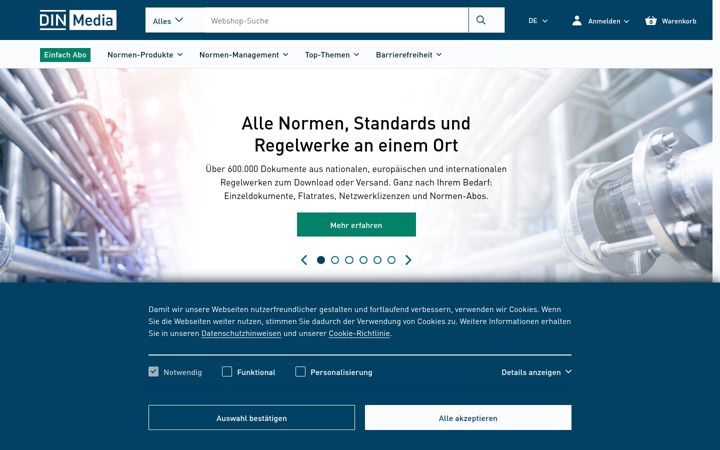 Screenshot of dinmedia.de