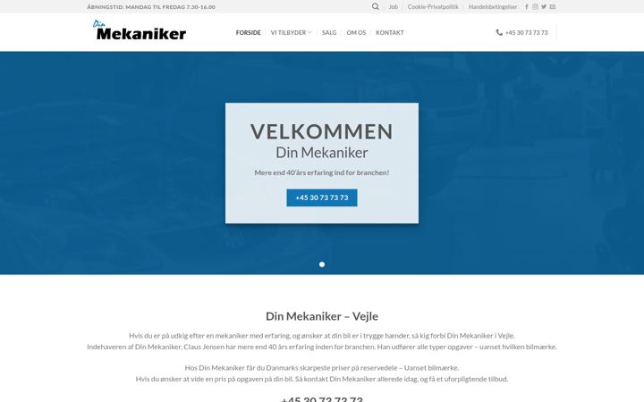 Screenshot of dinmekaniker.dk