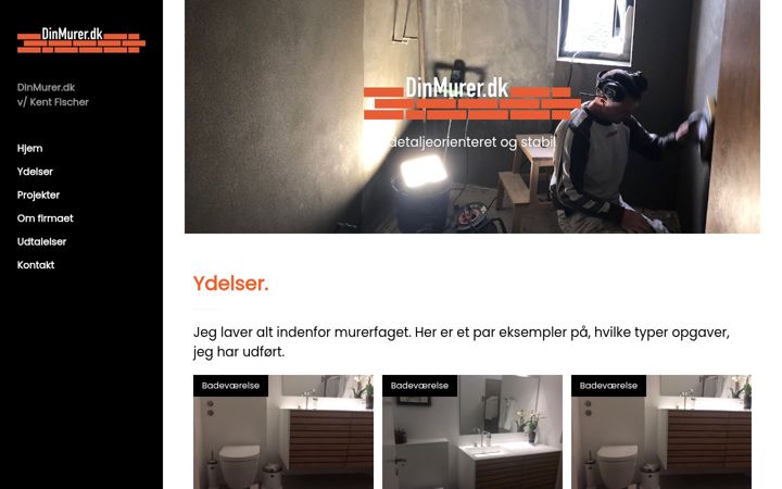 Screenshot of dinmurer.dk