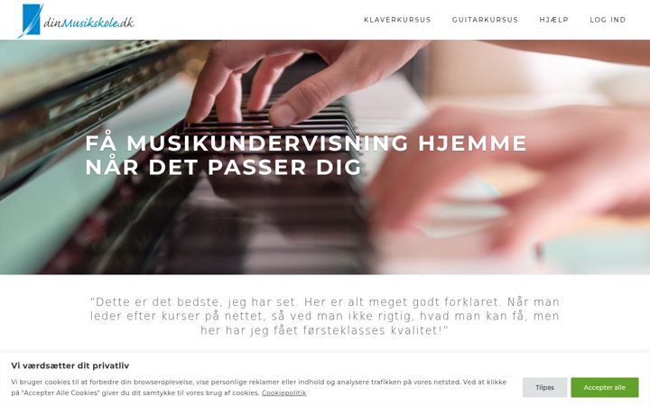 Screenshot of dinmusikskole.dk