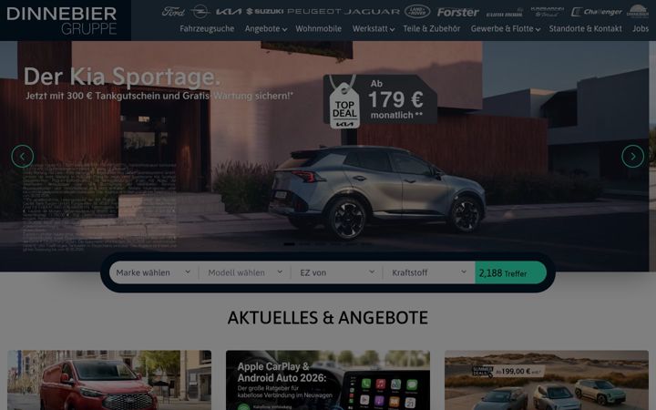 Screenshot of dinnebiergruppe.de