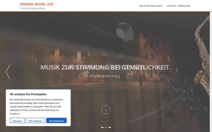 Screenshot of dinner-musik-live.de