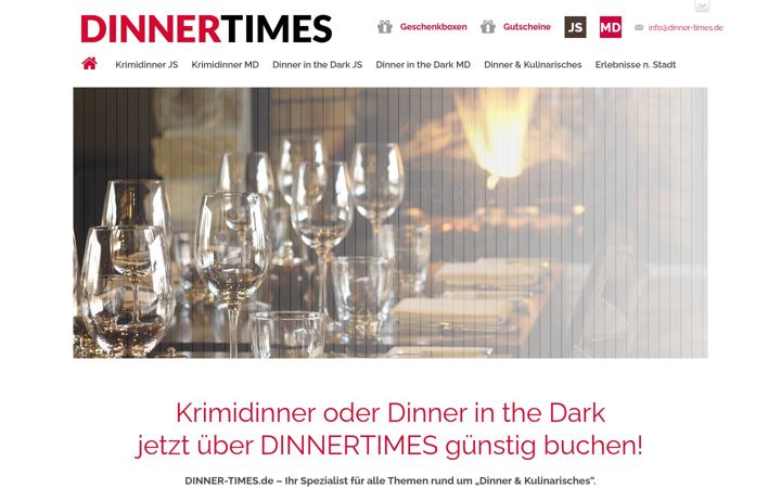 Skjámynd af dinner-times.de