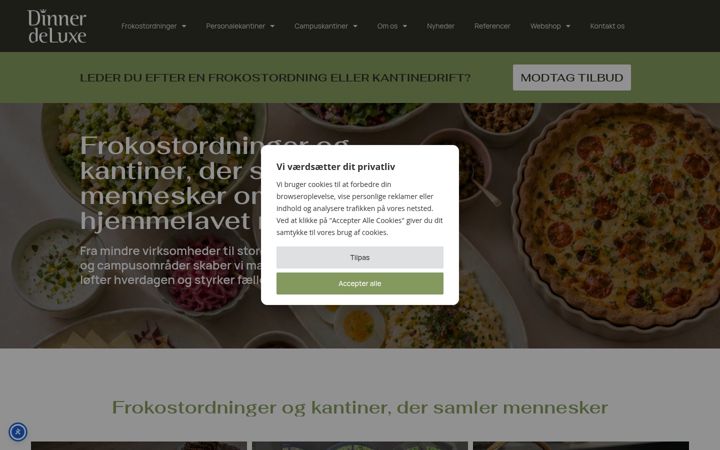Screenshot of dinnerdeluxe.dk