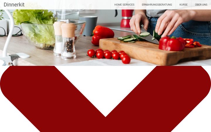 Screenshot ta' dinnerkit.de