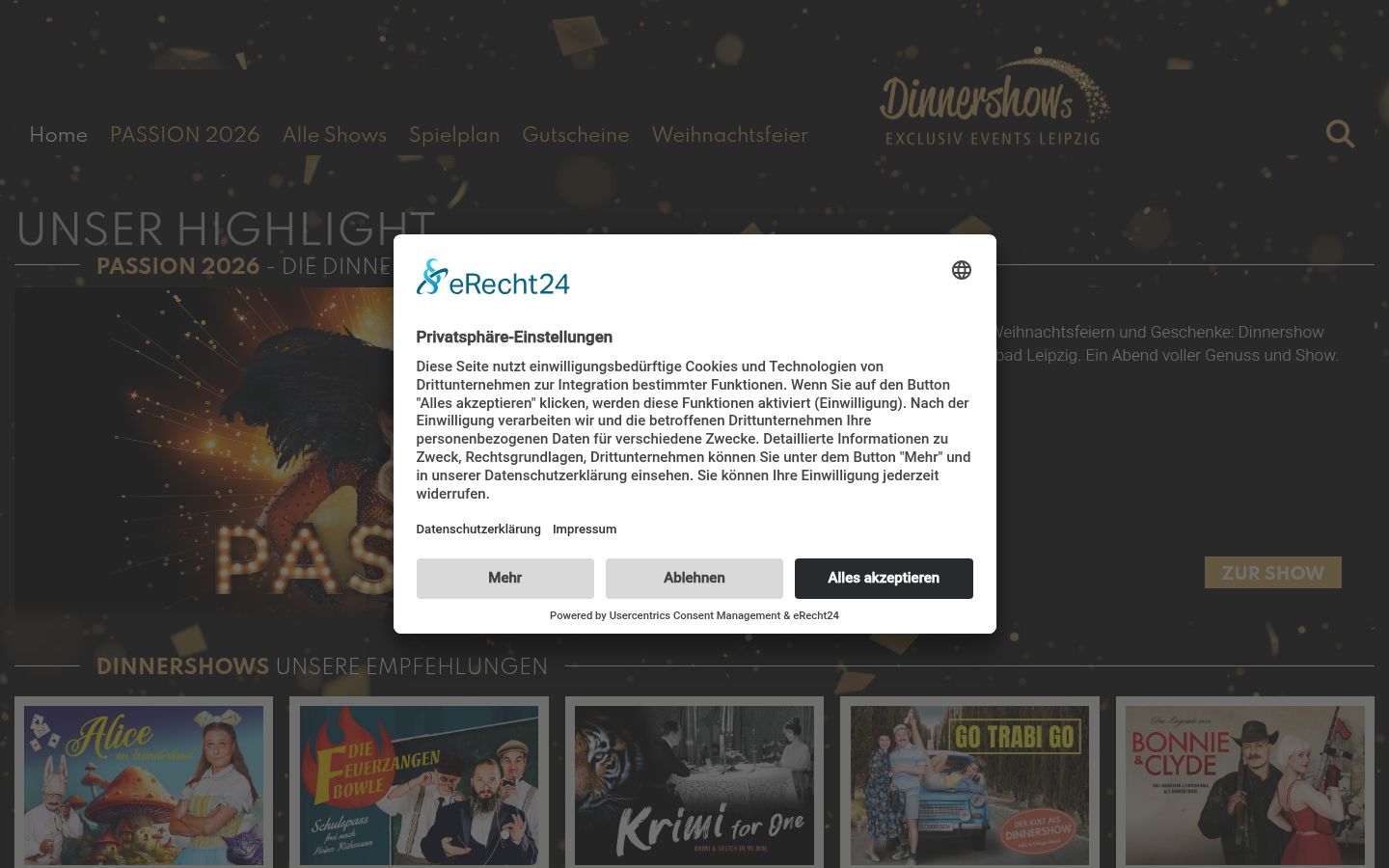 Screenshot tal-banner tal-kunsens muri qabel kwalunkwe interazzjoni