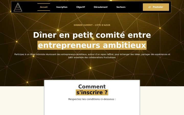 Screenshot of dinnersummit.com