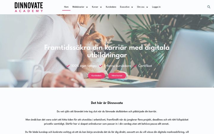 Snímek obrazovky dinnovate.se