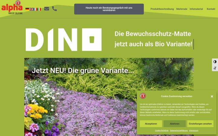 Screenshot of dino-bewuchsschutz.de