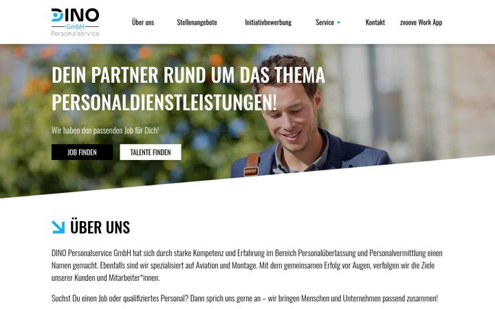 Screenshot of dino-personal.de