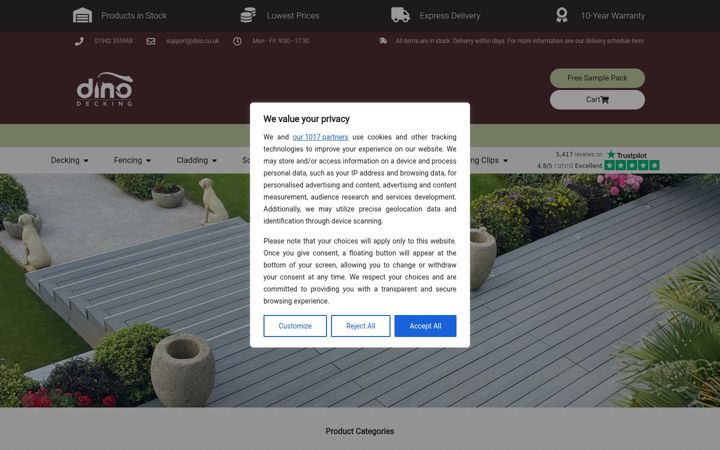 Screenshot von dino.co.uk