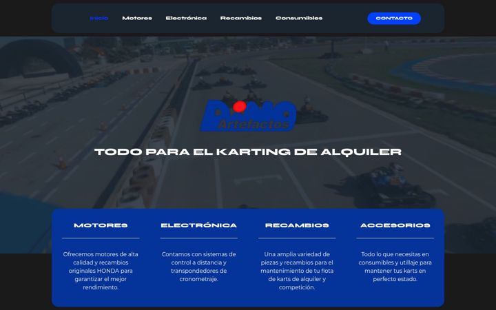 Screenshot of dinoartefactos.com
