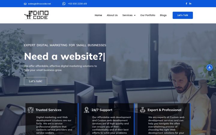 Екранна снимка на dinocode.net