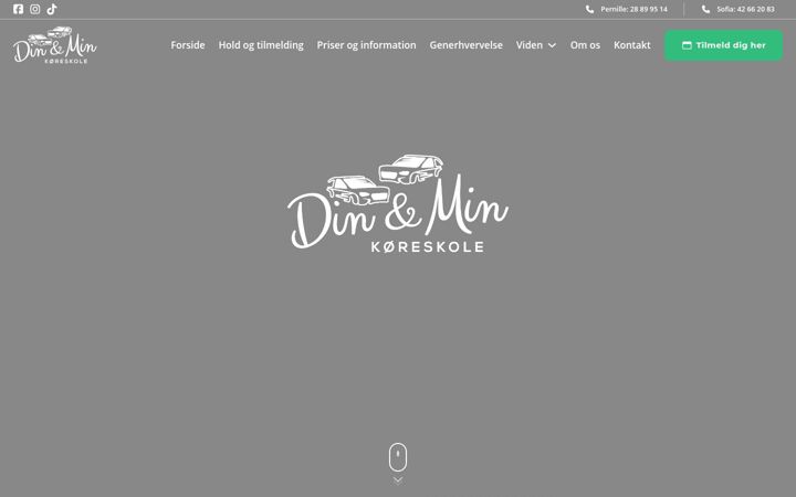 Screenshot of dinogminkoreskole.dk