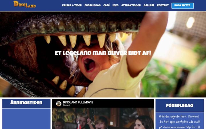 Screenshot of dinoland.dk