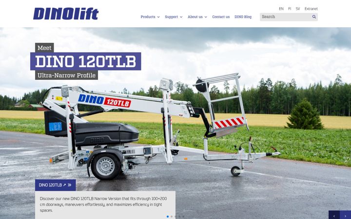 Screenshot of dinolift.com