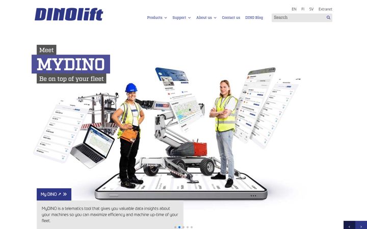 Screenshot di dinolift.fi