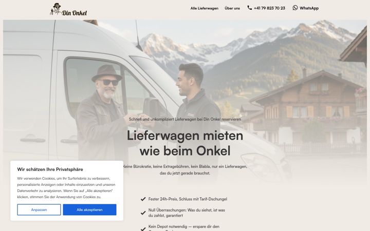 Screenshot of dinonkel.ch