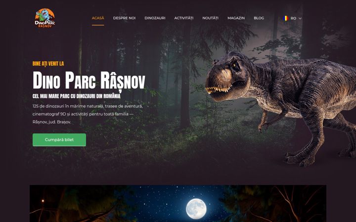 Skärmbild av dinoparc.ro