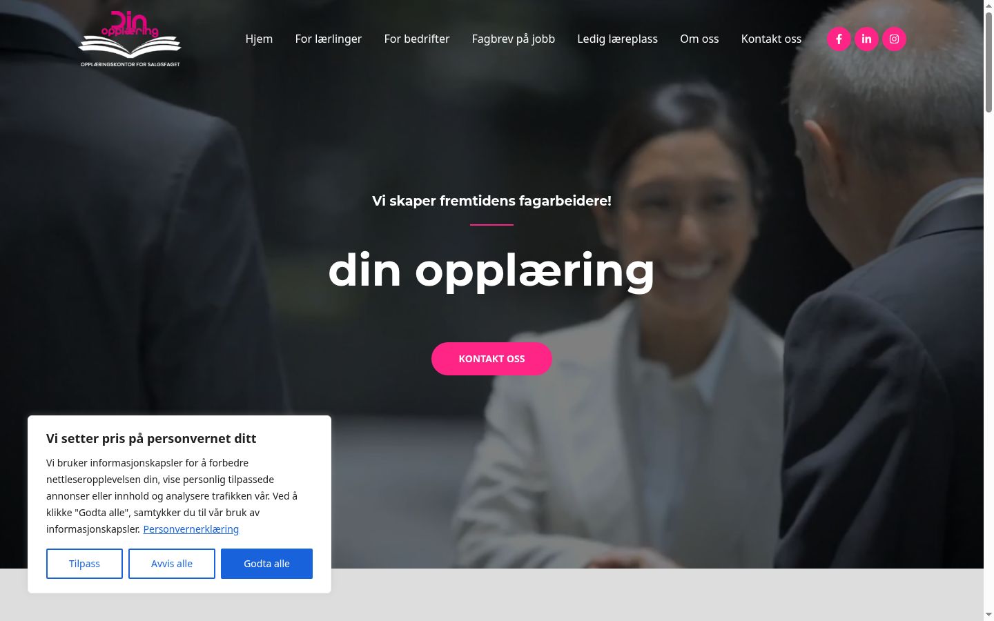 Screenshot des Einwilligungsbanners vor jeglicher Interaktion