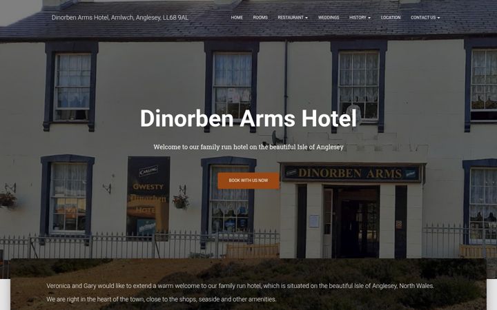 Екранна снимка на dinorbenarmshotel.co.uk