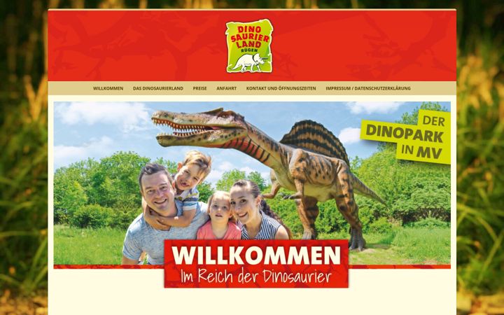 Screenshot of dinosaurierland-ruegen.de