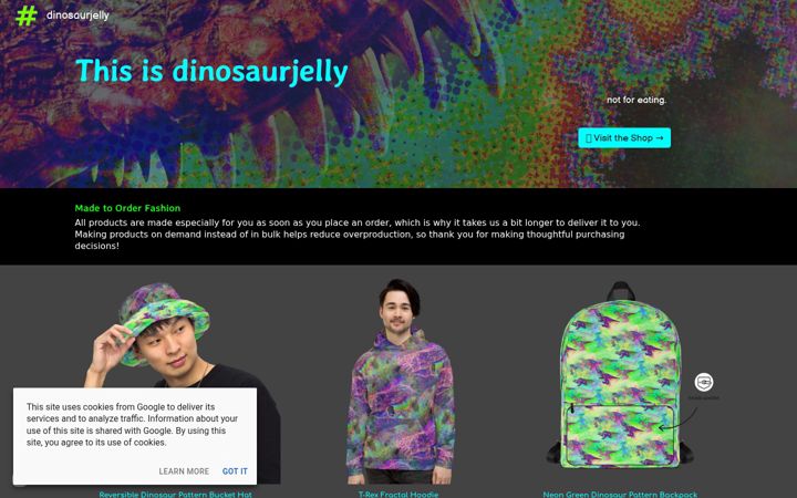 Screenshot of dinosaurjelly.com