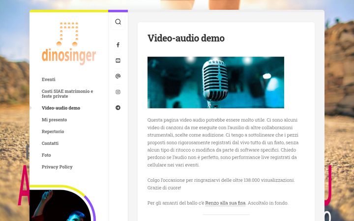 Screenshot of dinosinger.altervista.org