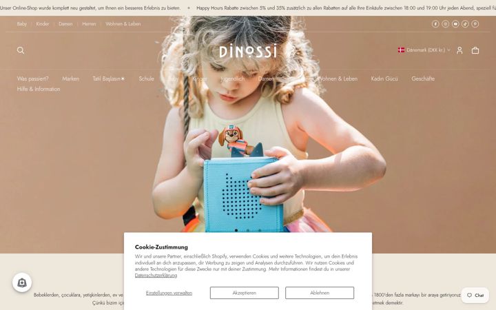 Screenshot of dinossi.com
