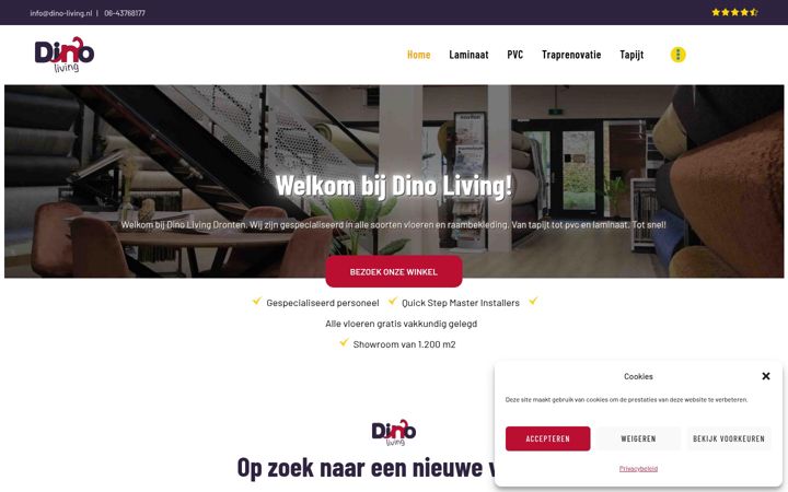 Zrzut ekranu dinotapijt.nl