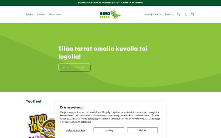 Screenshot di dinotarra.fi