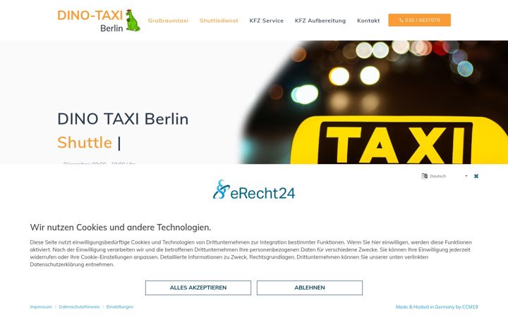 Capture d'écran de dinotaxi-berlin.de