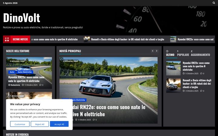 Screenshot of dinovolt.it