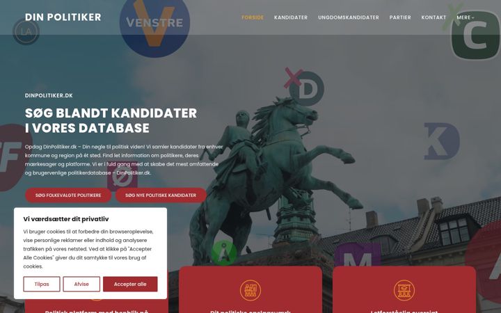 Captura de pantalla de dinpolitiker.dk