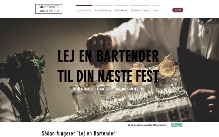 Captura de pantalla de dinprivatebartender.dk