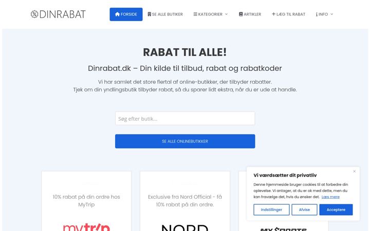 Captura de pantalla de dinrabat.dk