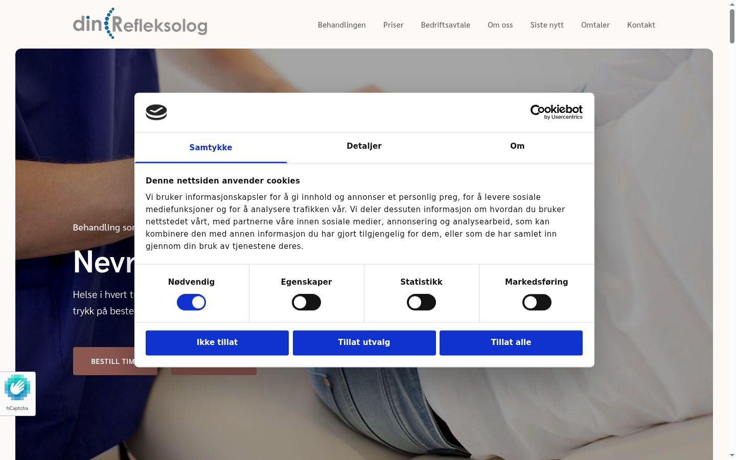 Screenshot of the consent banner shown before any interaction