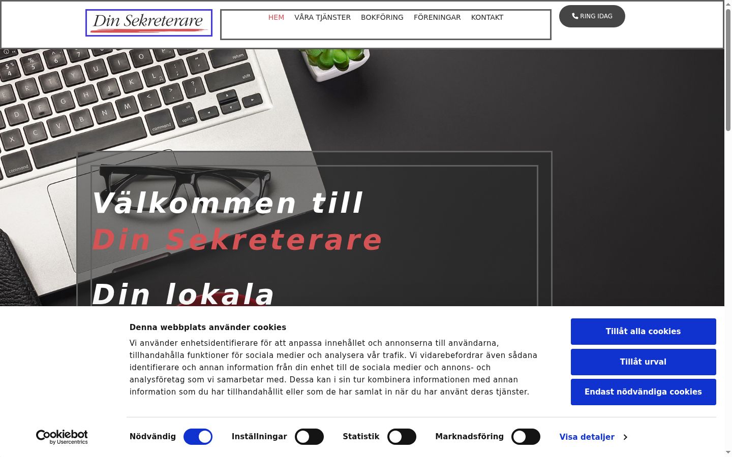 Screenshot del banner di consenso mostrato prima di qualsiasi interazione