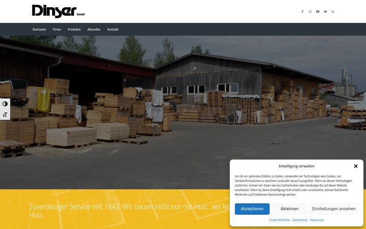 Screenshot of dinser-kistenfabrikation.de