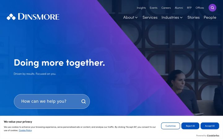 Screenshot of dinsmore.com