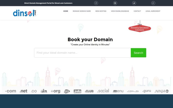 Екранна снимка на dinsol.net