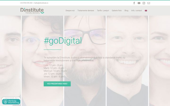 Skärmbild av dinstitute.ro