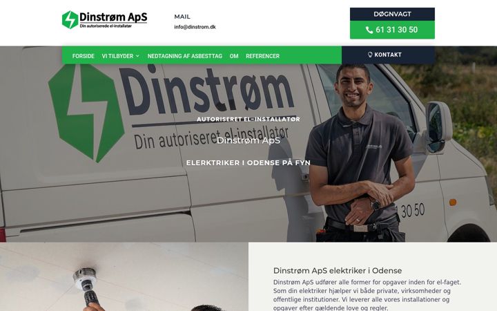 Screenshot of dinstrom.dk
