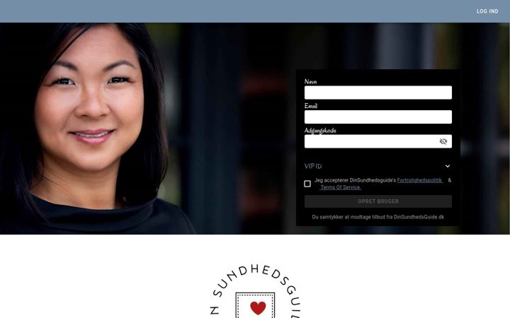 Screenshot of dinsundhedsguide.dk