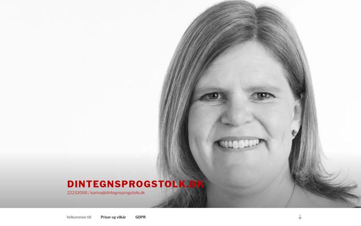 Screenshot of dintegnsprogstolk.dk