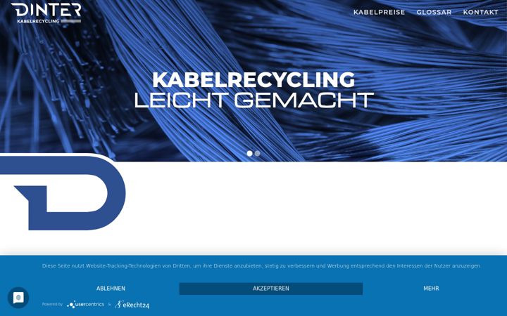 Screenshot of dinter-kabelrecycling.de