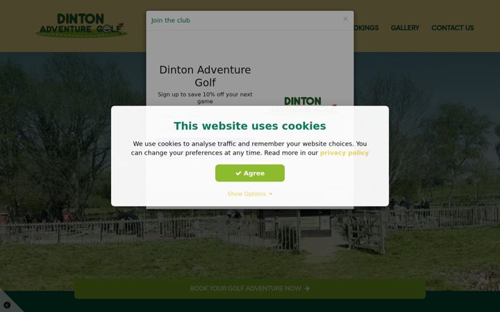 Екранна снимка на dintonadventuregolf.co.uk